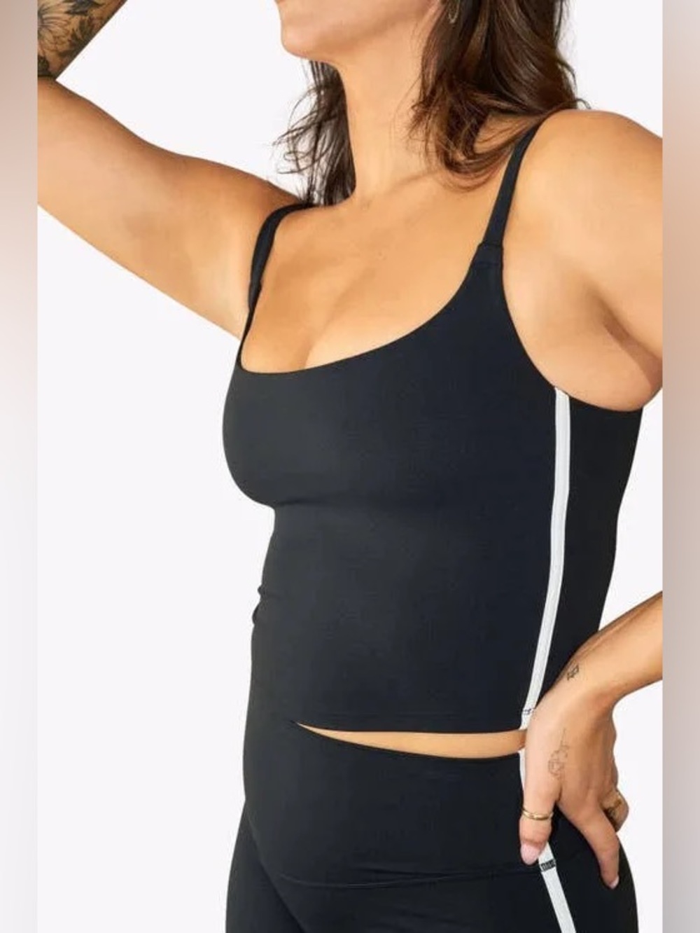 Vitality Cloud II Scoop Tank in contrast midnight side stripe size small